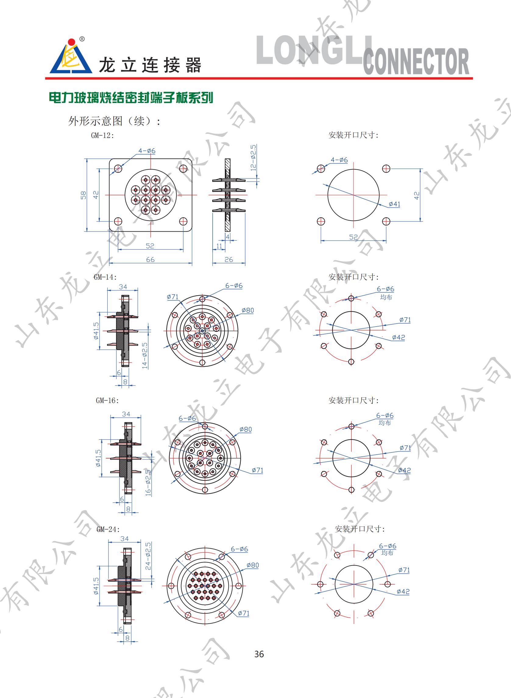  電力玻璃燒結(jié)密封端子板系列(圖2)